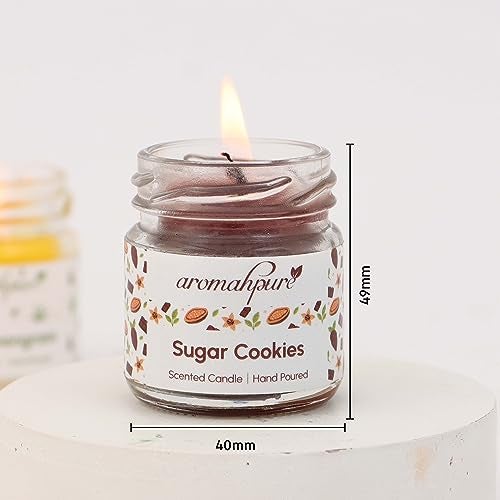 Aromahpure Scented Candles (35 Hours) (100% Natural Wax)- Handcrafted | Smoke Free | Citrus Grove, Earth Scents, Reminiscent, Sugar Cookies Fragrance Candles for Home & Gift Sets - Image 2