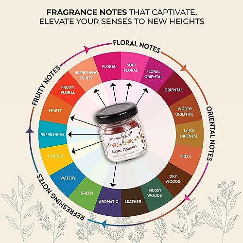Aromahpure Scented Candles (35 Hours) (100% Natural Wax)- Handcrafted | Smoke Free | Citrus Grove, Earth Scents, Reminiscent, Sugar Cookies Fragrance Candles for Home & Gift Sets - Image 3