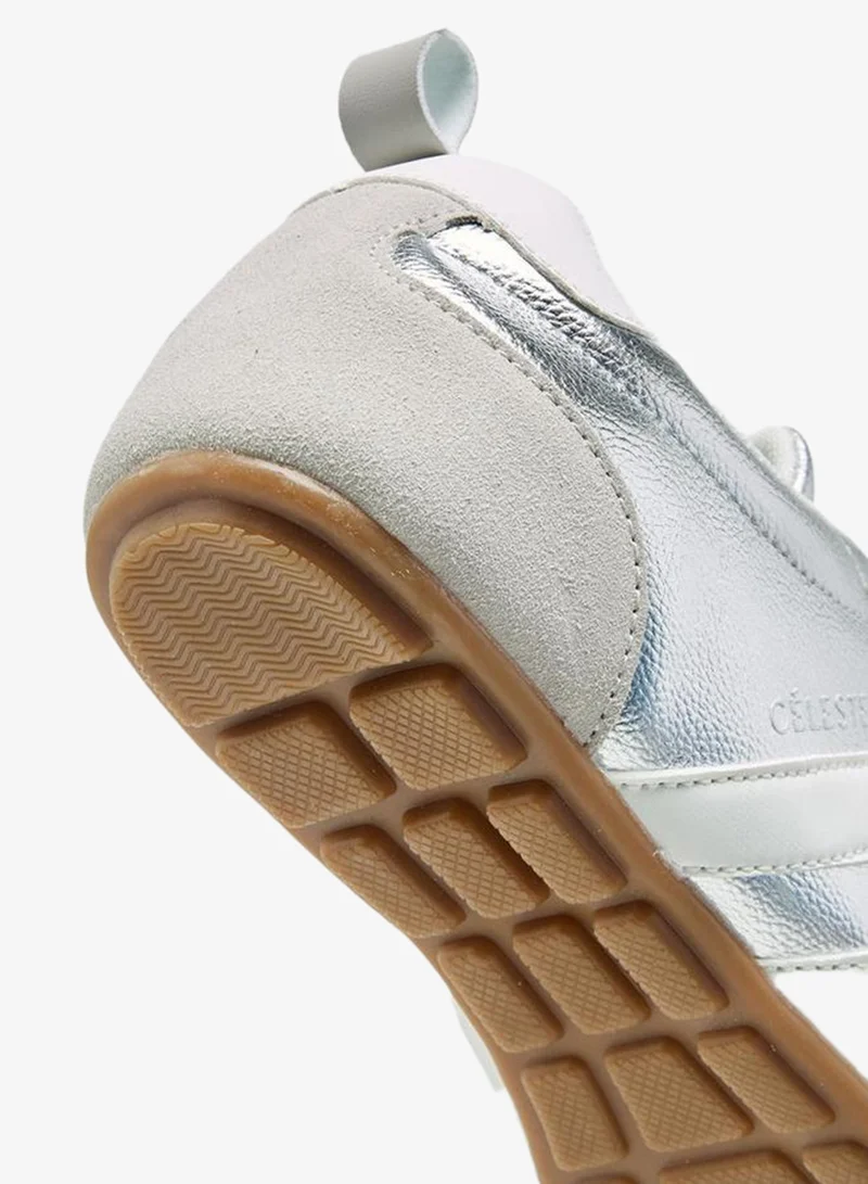 Celeste SILVER Women Lace-Up Ankle Sneakers for Women | Best Price UAE