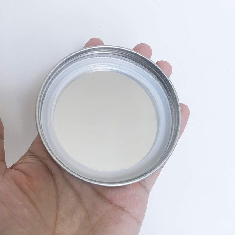Vknic Stainless Steel Mason Jar Lids, Storage Caps with Silicone Seals for Wide Mouth Size Jars, Polished Surface, Reusable and Leak Proof, Pack of 12 (12-Pack Wide Mouth stainless steel) - Image 4