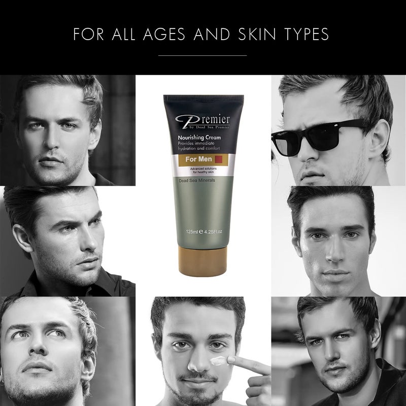 Premier Dead Sea Nourishing Cream for Men, Light and gentle face Moisturizer, Classic collection, Anti aging, face cream, Wrinkle cream, firming, Sensitive, Daily Use for younger looking skin 4.2fl.oz - Image 3