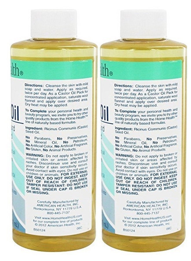 هوم هيلث زيت الخروع من هوم هيلث، 8 أونصة سائلة (عبوة من قطعتين) - Image 2