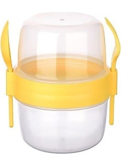 Titiz Meticulous Fork Spoon Snack Food Yogurt Muesli Diet Container Food Storage CONTAINER-800 ml  - Image 1