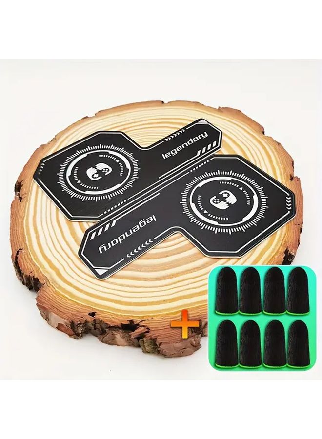 Black YX 004 Phone Cooling Plate with 4 Pairs Gaming Finger Sleeves Heat Sink Pad for Thermal Dissipation Performance Maintenance - Image 5