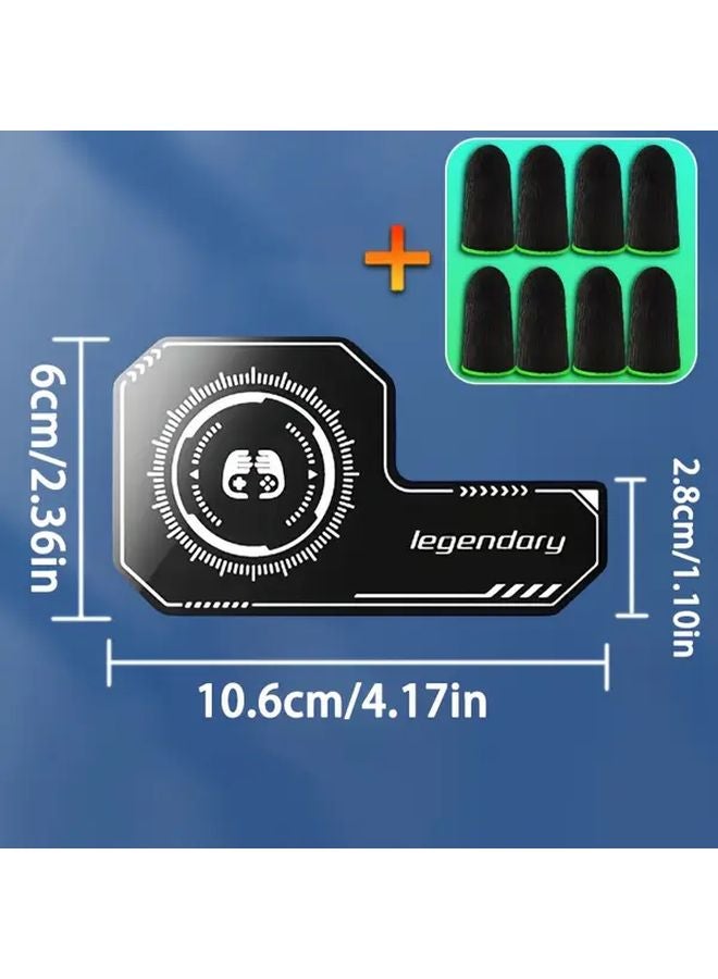 Black YX 004 Phone Cooling Plate with 4 Pairs Gaming Finger Sleeves Heat Sink Pad for Thermal Dissipation Performance Maintenance - Image 3