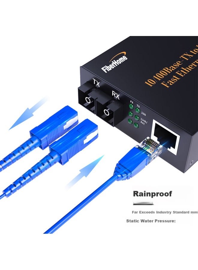 Fiberhome Enterprise Grade Fiber Optic Transceiver 100mbps Single Mode Dual Fiber 20km Optical Converter Sc Interface Ol100cl-02b - Image 3