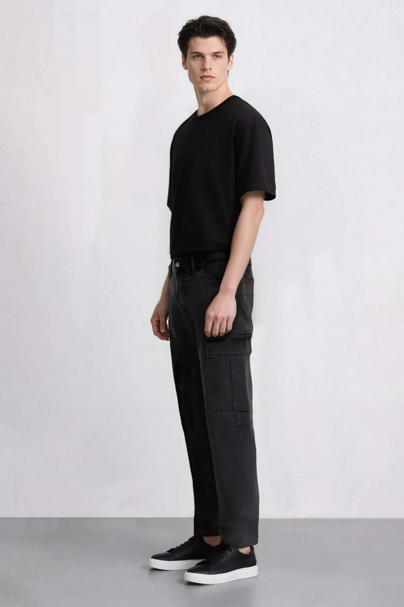 Defacto  Relax Fit Straight Leg Cargo Jeans for Men | Best Price UAE