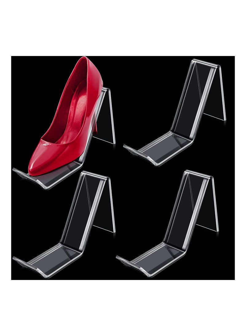 مجموعة حامل عرض الأحذية الشفافة من الأكريليك، 24 قطعة لحوامل رف الأحذية لتنظيم الخزانة، مثالية للصنادل النسائية والأحذية الرياضية، مثالية لعرض الأحذية في المتاجر. - Image 1