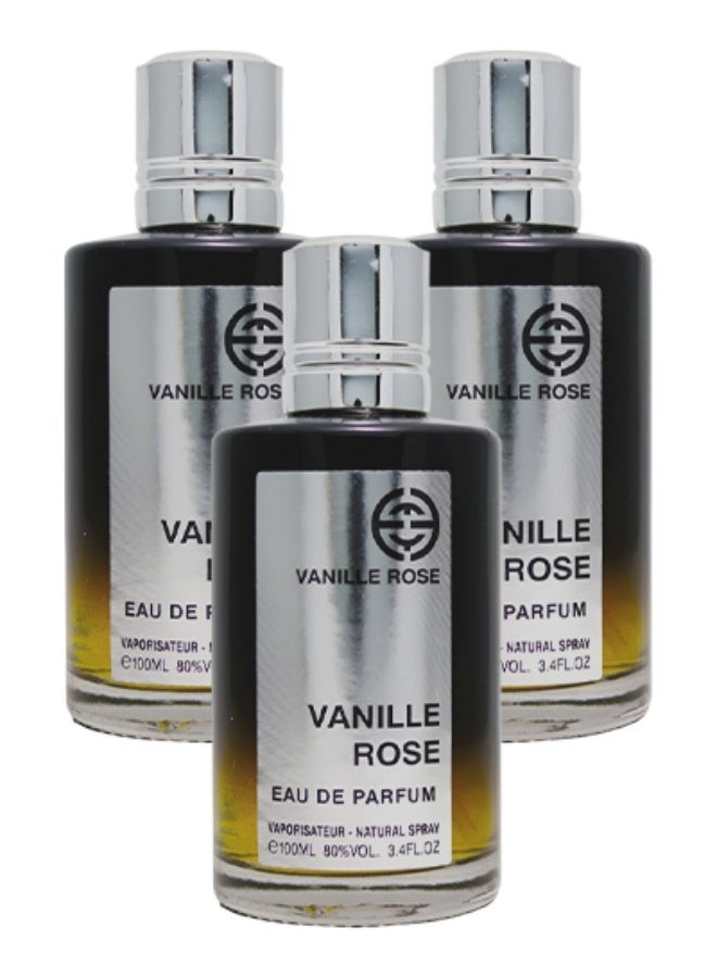 EMYC 3 Pieces Vanille Rose Perfume For Unisex 100ml EDP - Image 1