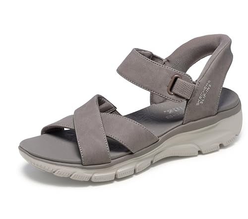 SKECHERS صندل سكيشرز للنساء EASY GOING - SOMEWHERE SUNNY، سهل الارتداء بدون استخدام اليدين، حزام عرضي، لون بني، مقاس 9.5M - Image 5