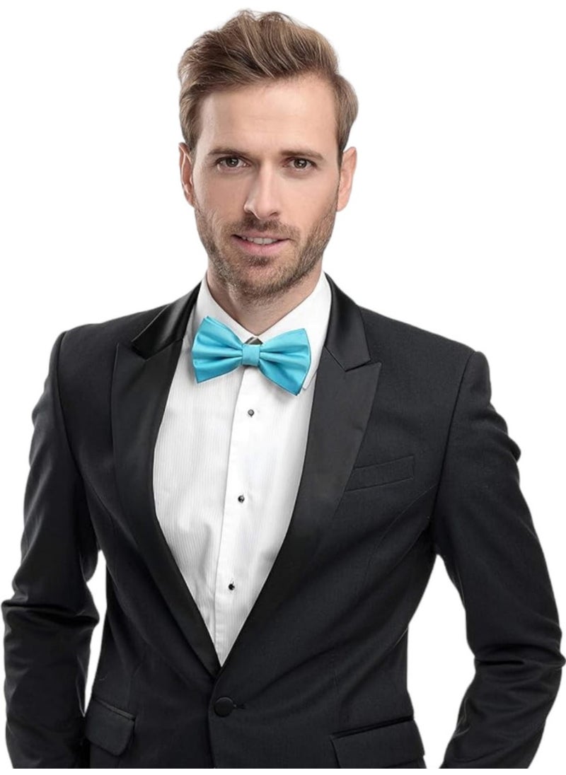 Trenderrs Men's Solid Color Satin Bow Tie  - Image 1