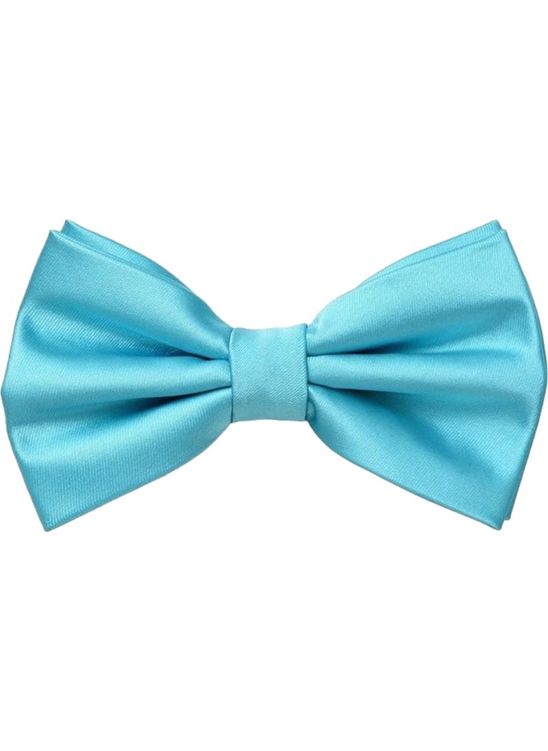 Trenderrs Men's Solid Color Satin Bow Tie  - Image 2