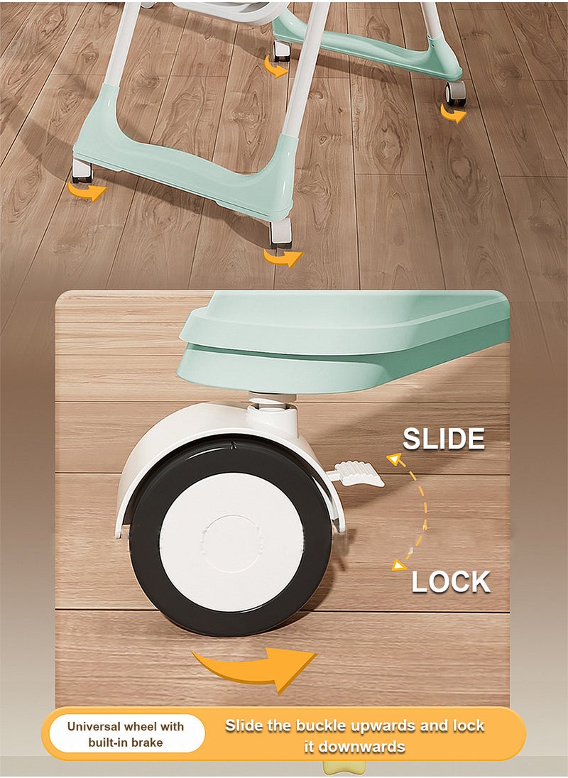 MaBaby Multifunctional Baby Dining Chair, Foldable And Adjustable Baby High Chair With Safety Belt,  Eating Chair With Multiple Modes  - Image 3