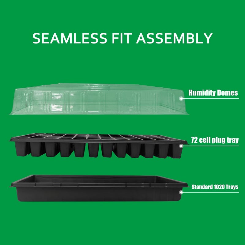 RooTrimmer 20 Pack 1020 Trays, No Drain Holes, 20" x 10", Extra Thick Heavy Duty Seed Starting Trays -Reusable Propagation Flats for Microgreens, Seedlings, Plant Germination, Fodder and Transplant - Image 4
