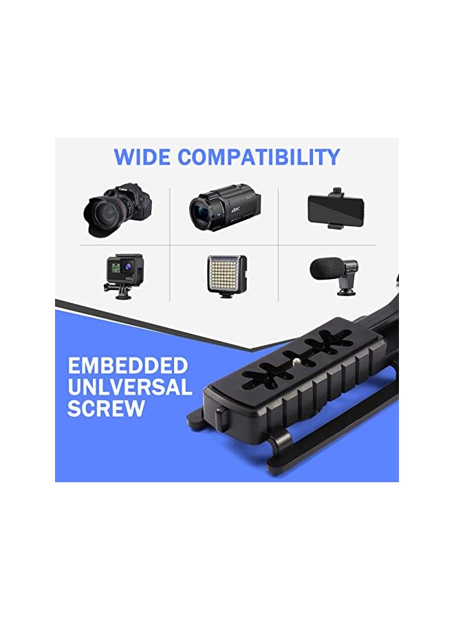 Occuwzz C Type Hand-Held Mount Bracket Holder For DSLR Camcorder, DSLR Camera Stabilizer Grip Handle - Image 3