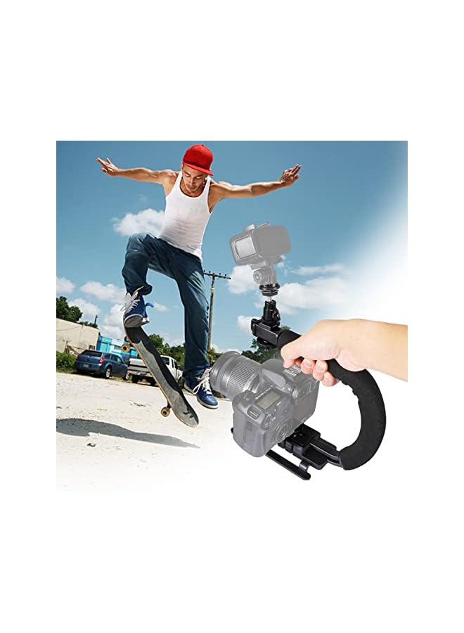 Occuwzz C Type Hand-Held Mount Bracket Holder For DSLR Camcorder, DSLR Camera Stabilizer Grip Handle - Image 1