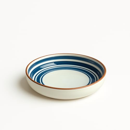 KitchEase 100ML Striped Ceramic Bowl | 3.54" Small Bowl for Ice Cream, Cereal, Snacks & Soup | Durable Decorative Bowl | Microwave & Oven Safe for Baking | Perfect for Home, Restaurants & Gifting - Image 1