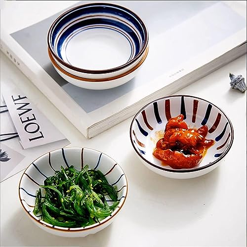KitchEase 100ML Striped Ceramic Bowl | 3.54" Small Bowl for Ice Cream, Cereal, Snacks & Soup | Durable Decorative Bowl | Microwave & Oven Safe for Baking | Perfect for Home, Restaurants & Gifting - Image 4