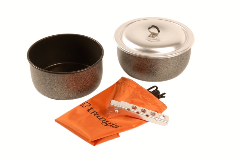 Trangia Tundra 2 Camping Cookset | Includes: 2 Pots, Lid, 8 Inch Frypan, Pot Gripper, & Carry Bag - Image 1