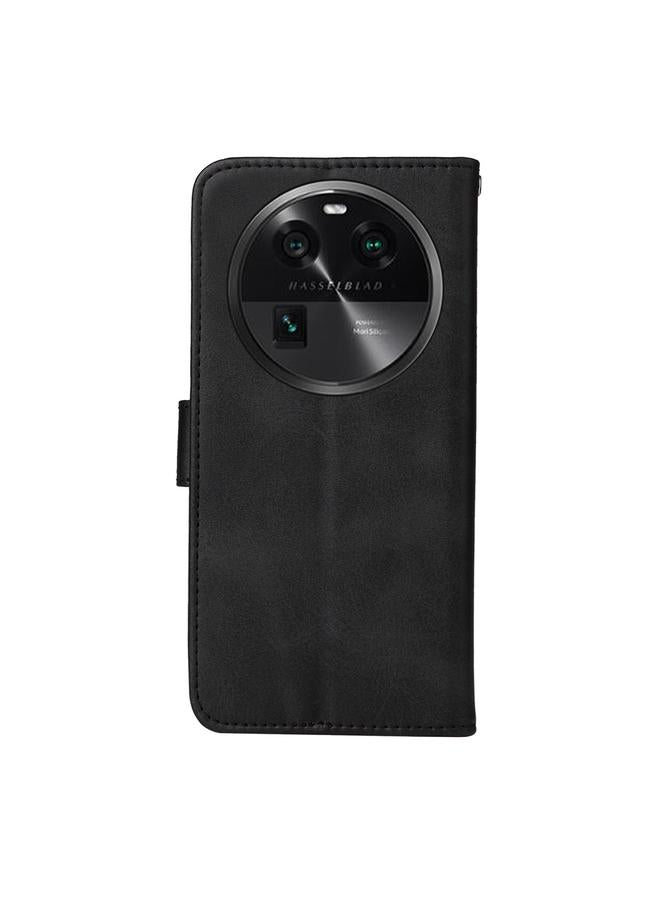 اس-توب جراب هاتف OPPO Find X6 الكلاسيكي المصنوع من جلد العجل القابل للطي - Image 3