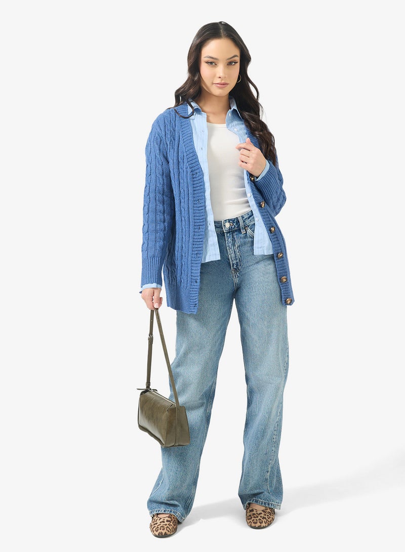 جينجر كارديجان طويل محبوك بأزرار - Image 4