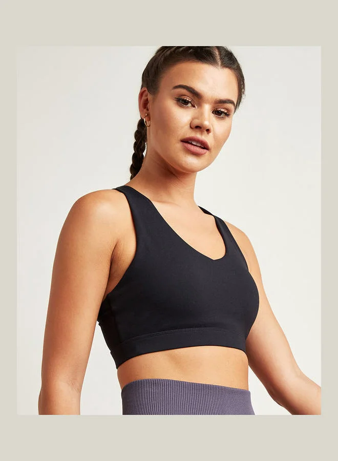 Styli Active Cross Back Firm Support Sports Bra