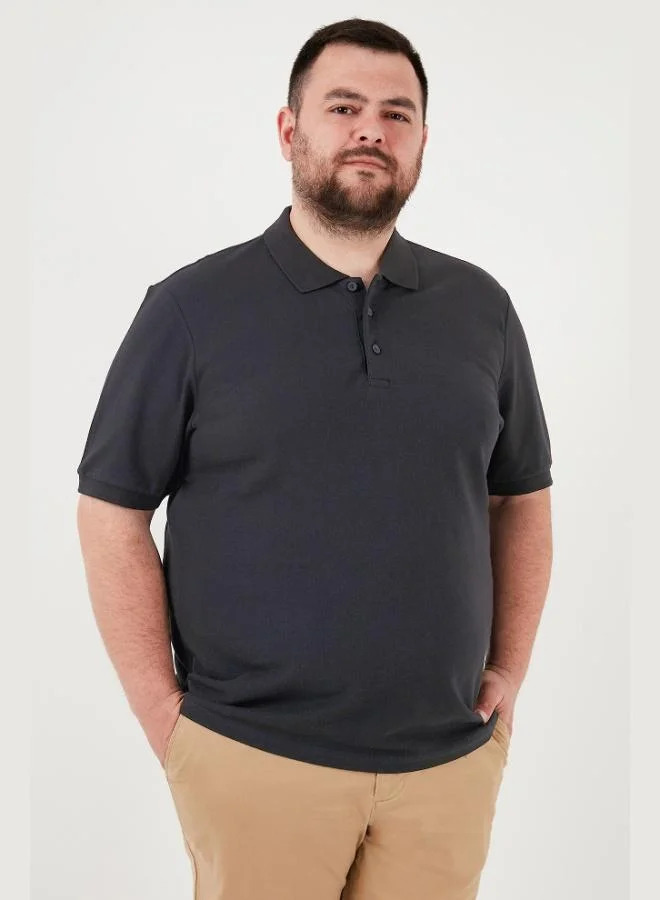 Buratti Cotton Regular Fit Plus Size Polo Collar T Shirt Men's Polo Collar T Shirt 5902127B