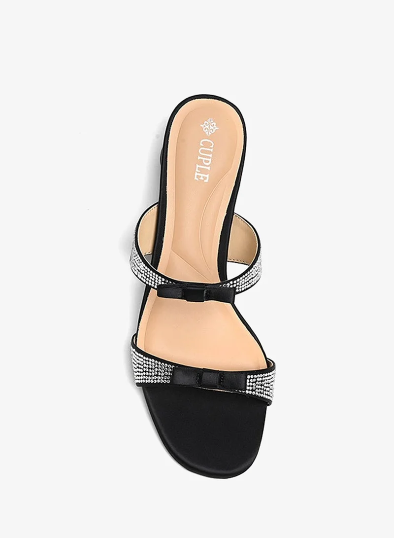 Cuple  Womens two-strap low block heeled Sandals for Women | Best Price UAE