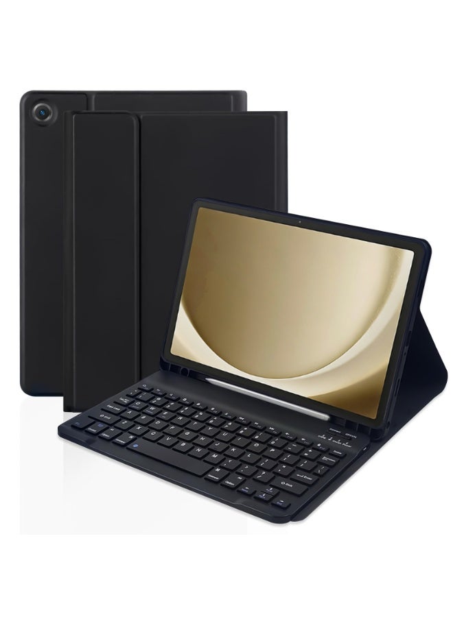 eGreen99 for Samsung Galaxy Tab A9 Protective Cover With Keyboard, Wireless Detachable Bluetooth Keyboard, Ultra-Thin Split Type Intelligent Protective Cover, Automatic Wake-Up/Sleep,black - Image 1