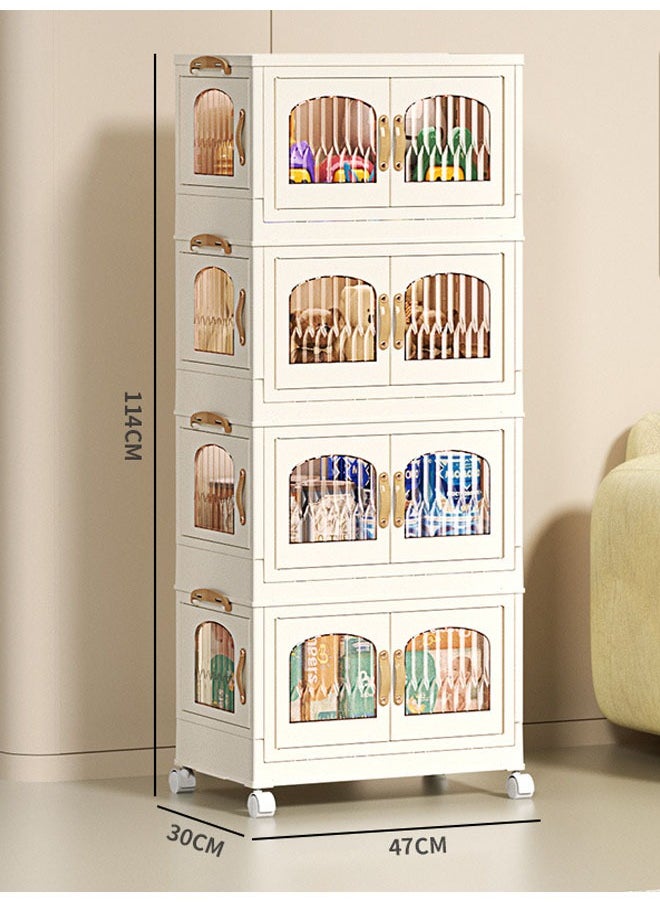 keke - 4 Layers Stylish Multi-Functional Storage Cabinet Wardrobe - Image 1