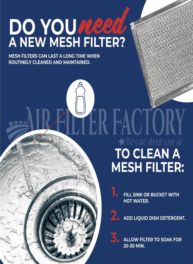 Air Filter Factory Aluminum Filter S97021045, 97021045 Replacement For Broan Fresh Air Supply Fan Vent Screens 9-1/4" X 9-1/4" X 3/32" 2-Pack - Image 3