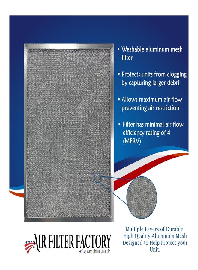 Air Filter Factory Aluminum Filter S97021045, 97021045 Replacement For Broan Fresh Air Supply Fan Vent Screens 9-1/4" X 9-1/4" X 3/32" 2-Pack - Image 2