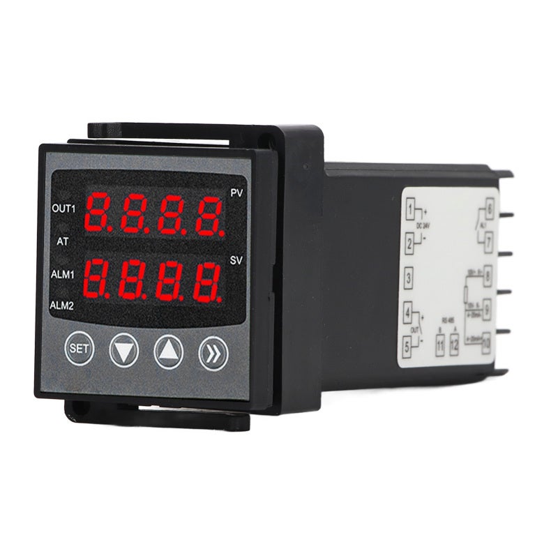 Temperature Controller DC 24V 32-Step Programmable with 0.1℃ Accuracy Dual Display - RS485 Relay Output for Industrial Automation - Image 2