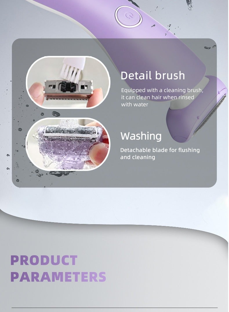 Lady Shavers Electric Shaver for Women Electric حلاقة كهربائية للذراع ساق الإبط اللاسلكي المحمولة IPX6 غير المقاومة للماء USB جاف قابل للشحن رطب - Image 4
