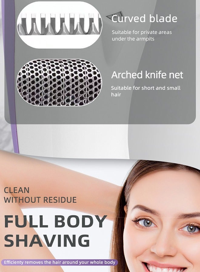 Lady Shavers Electric Shaver for Women Electric حلاقة كهربائية للذراع ساق الإبط اللاسلكي المحمولة IPX6 غير المقاومة للماء USB جاف قابل للشحن رطب - Image 5