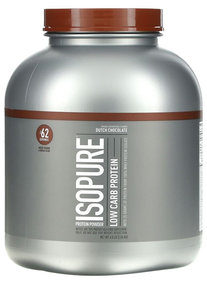 Isopure Low Carb Protein Powder Dutch Chocolate 4.5 lb (2.04 kg) 