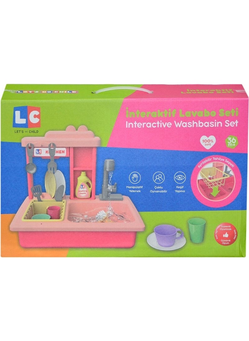 LC -30916 Battery Operated Interactive Sink Set 21 Pieces-Enfal  - Image 1