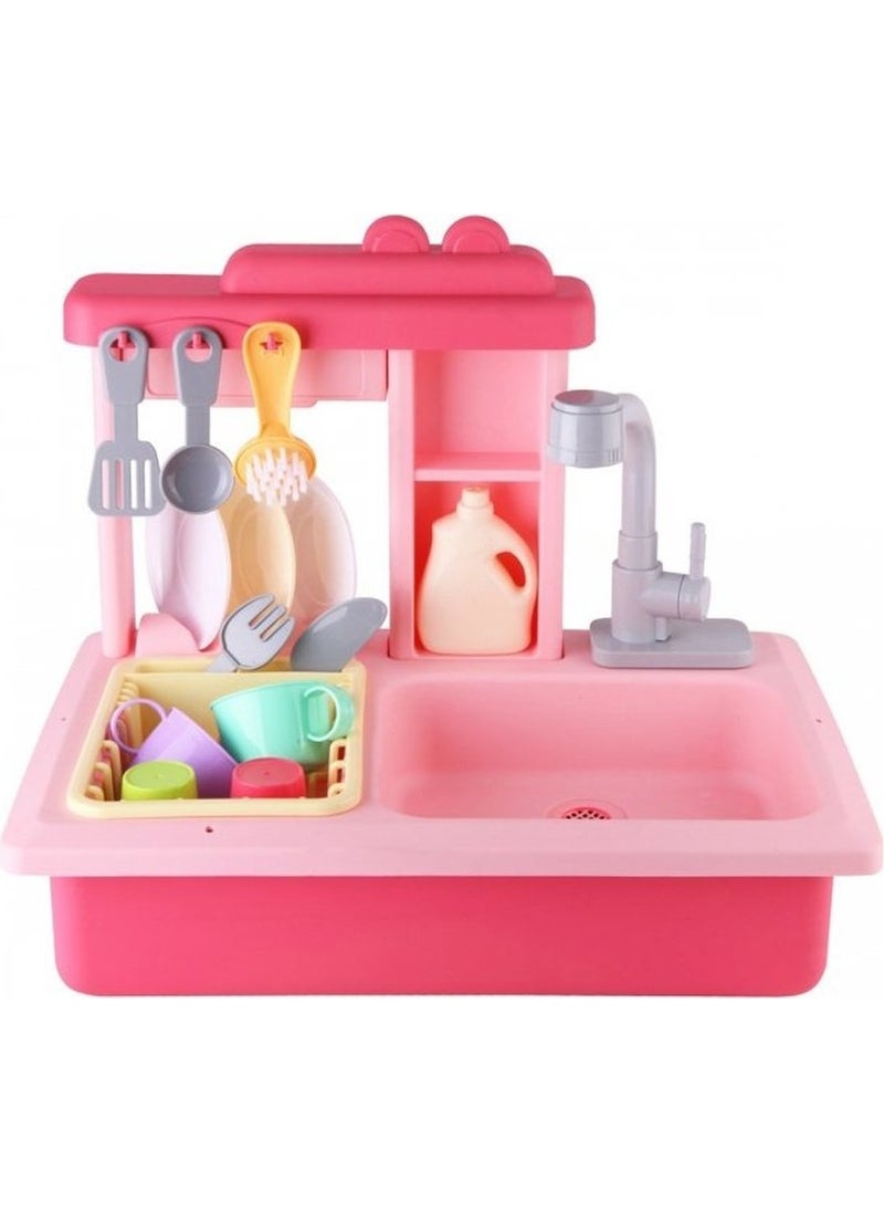 LC -30916 Battery Operated Interactive Sink Set 21 Pieces-Enfal  - Image 2
