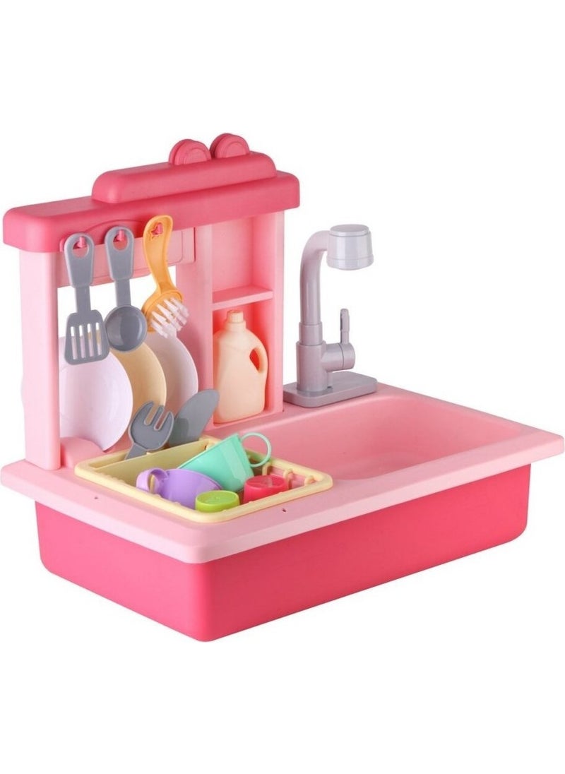 LC -30916 Battery Operated Interactive Sink Set 21 Pieces-Enfal  - Image 5