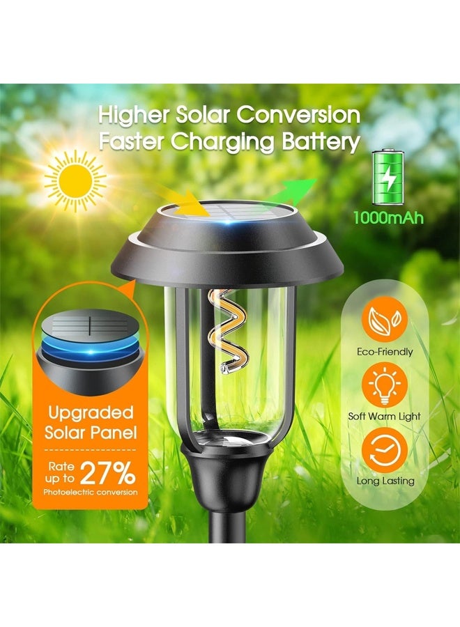 DUNISO 4 Packs Outdoor Solar Lights, Solar Garden Lights, Automatic Solar Lamp, Waterproof IP65 ， Easy to Install，for Garden, Pathway, Patio, Walkway, Lawn Home - Image 2
