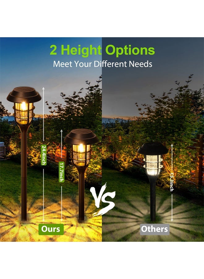 DUNISO 4 Packs Outdoor Solar Lights, Solar Garden Lights, Automatic Solar Lamp, Waterproof IP65 ， Easy to Install，for Garden, Pathway, Patio, Walkway, Lawn Home - Image 4