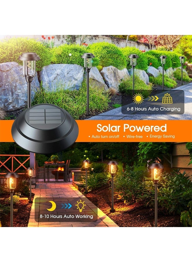 DUNISO 4 Packs Outdoor Solar Lights, Solar Garden Lights, Automatic Solar Lamp, Waterproof IP65 ， Easy to Install，for Garden, Pathway, Patio, Walkway, Lawn Home - Image 5