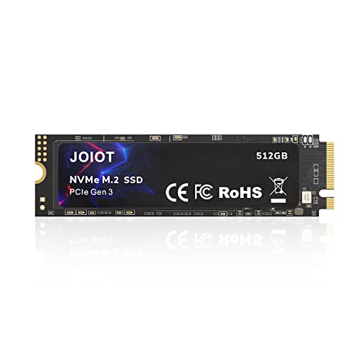 JOIOT 512GB SSD NVMe M.2 Internal Solid State Drive,Up to 3500MB/s, w/V-NAND Technology, Storage and Memory Expansion for Gaming, Max Speed,Black - Image 1