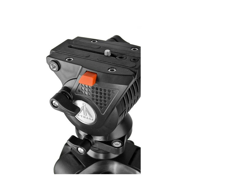 E-Image EI-7010A 5.5ft Tripod Stand Kit with Hydraulic Fluid Head for DSLR & Video Camera Canon Nikon | Payload 5KG | Black - Image 3