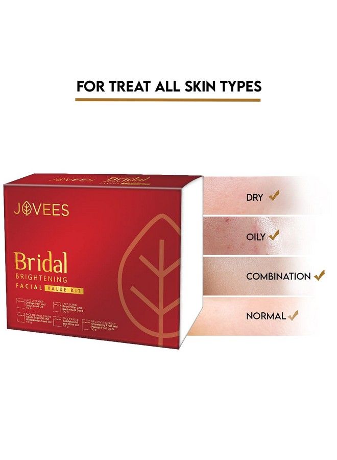 Jovees Herbal Bridal Brightening Facial Value Kit; Face Cleanser 50G; Face Scrub 50G; Face Massage Cream 50G; Face Masque 65G; Brightening Face Cream 50G - Image 4
