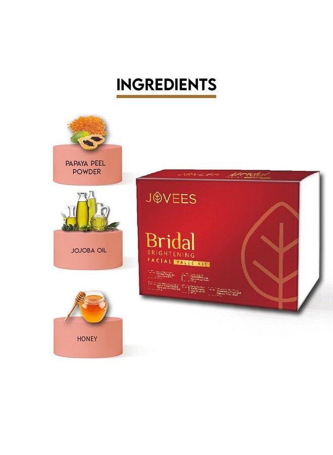 Jovees Herbal Bridal Brightening Facial Value Kit; Face Cleanser 50G; Face Scrub 50G; Face Massage Cream 50G; Face Masque 65G; Brightening Face Cream 50G - Image 3