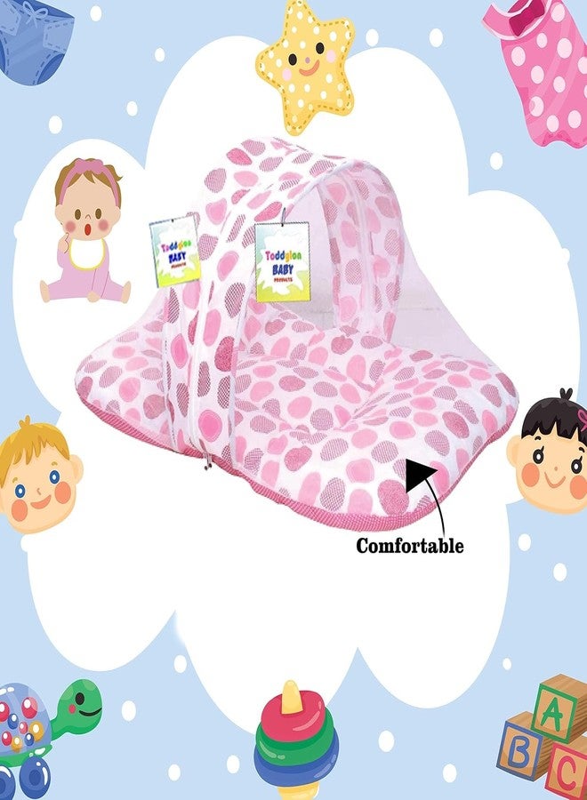 Toddylon سرير توديلون للأطفال حديثي الولادة، طقم فراش مع ناموسية (من 0 إلى 6 أشهر) (وردي - 2) - Image 4