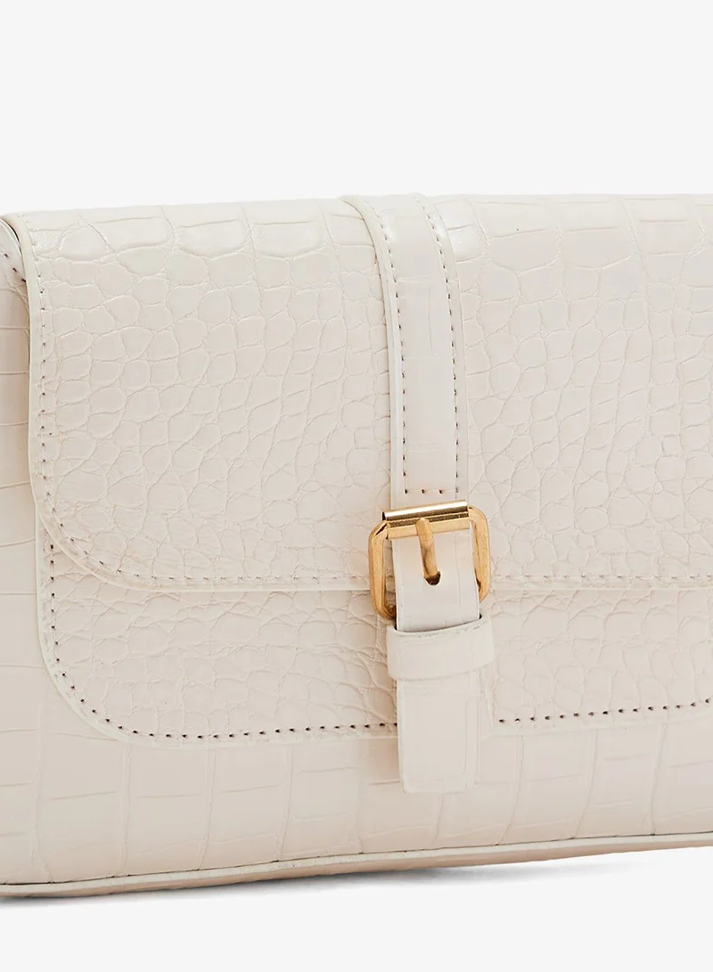 ELLA White Croc Detail Mini Crossbody Bag for Women | Best Price UAE