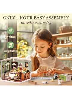 Robotime Miniature House Kit Diy Plastic House Building Toy Set With Led Tiny Store Making Kit Model Craft Hobby Unique Gift (Sweet Sips Tea)  - Image 4