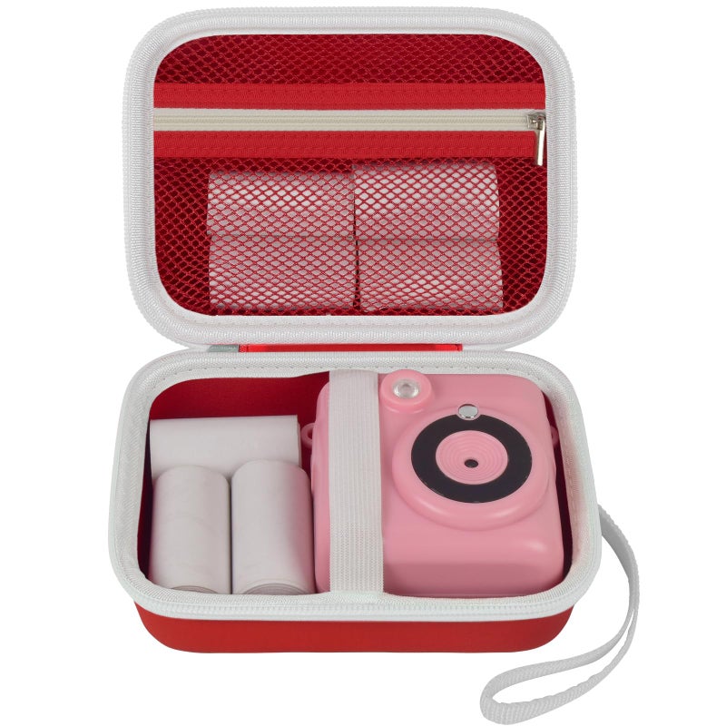 casmilee Kids Instant Print Camera Case for Dylanto/for ESOXOFFORE/for VTech KidiZoom PrintCam/Creator Cam/for Goopow/for GKTZ/for FUNKAM/for Agoigo Waterproof Digital Video Toddler Cameras - Box Only (Red) - Image 1